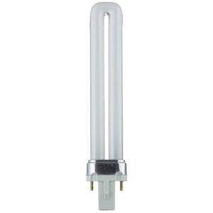 Sunlite Compact Fluorescent PL 2-Pin Single U-Shaped Twin Tube, 9 Watts, 120 Volts, 530 Lumens, 2700K Soft White, 2-Pin G23 Base, 10 Pack