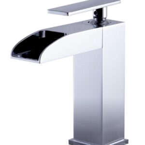 ALFI brand AB1598-PC Polished Chrome Single Hole Waterfall Bathroom Faucet