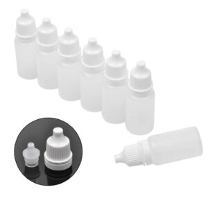 us 50pcs 10ml empty plastic squeezable dropper bottles eye liquid dropper sample