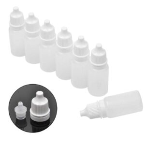 US 50pcs 10ml Empty Plastic Squeezable Dropper Bottles Eye Liquid Dropper Sample