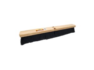 janico 4024 bristles 24 inch indoor surface push broom with polypropylene bristles, brown