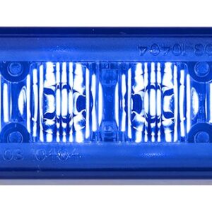 Federal Signal MPS650-BB MicroPulse, Blue Perimeter Light, 6 Blue LEDs, Hood/Grille Mount, Clear Lens, Blue LEDs