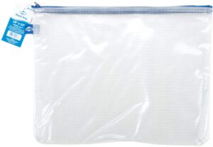 blue hills studio n clear mesh bag w/zipper