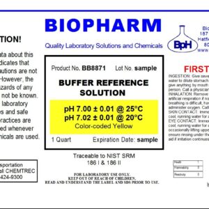 pH Buffer Calibration Solution 2-Pack: pH 4.00 and pH 7.00 — 1 Quart (950 mL) Each — NIST Traceable Reference Standards for All pH Meters — Color Coded