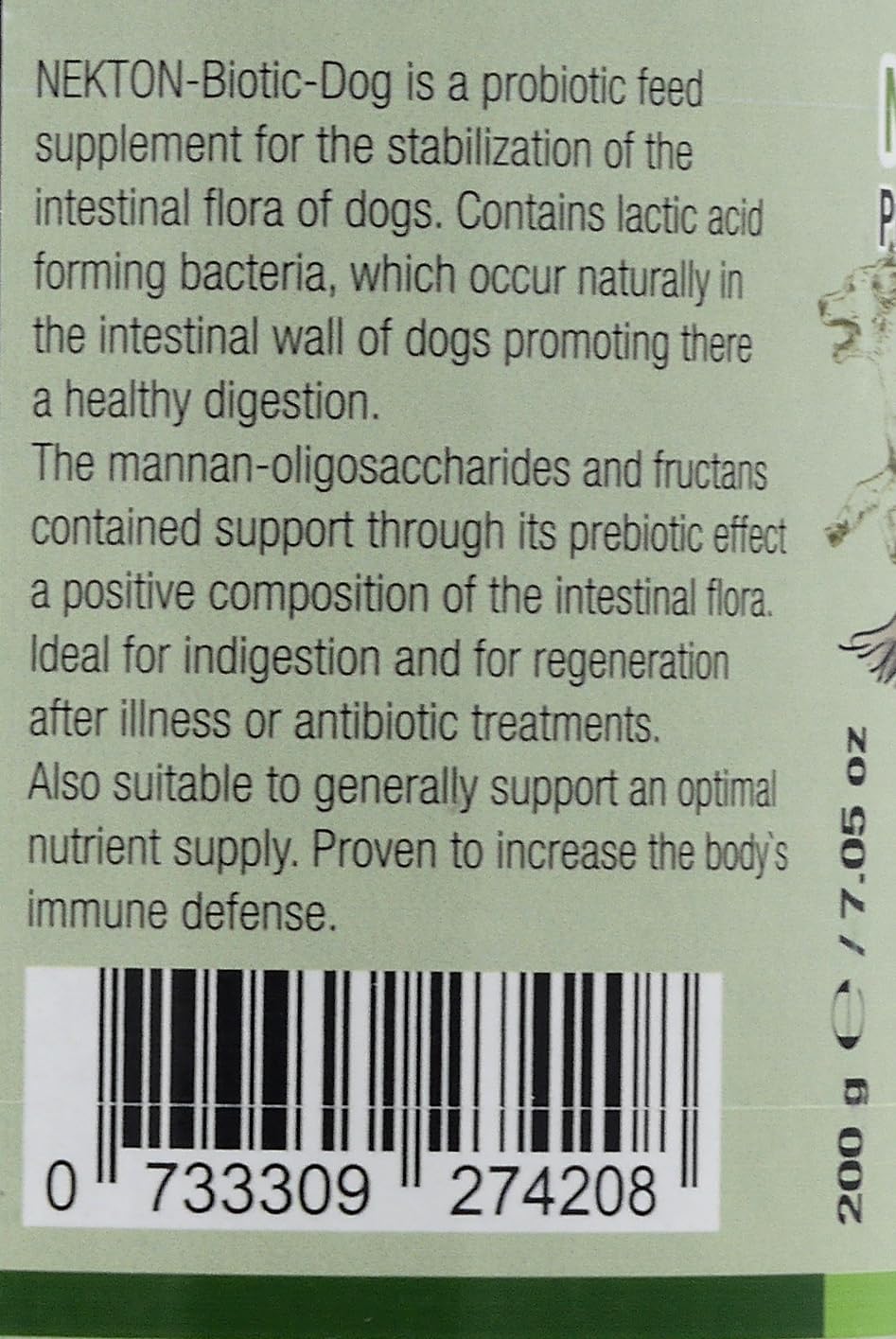 Nekton Biotic-Dog Probiotic Supplemnt for Dogs 200gm (7oz)