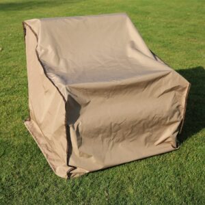 SORARA Patio Sofa Cover - Single Seater Outdoor Sofa Cover, Waterproof Lounge Porch Lawn Patio Furniture Covers, 34" W x 34" L x 36" H, Khaki