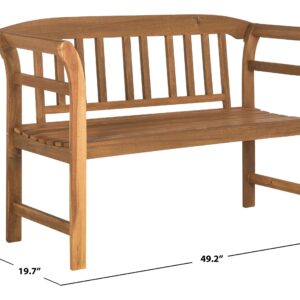 SAFAVIEH PAT6742A Outdoor Collection Porterville 2 Seat Bench