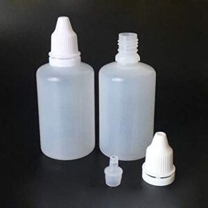 10Pcs 100ml Empty Refillable Portable Plastic Squeezable Dropper Bottle Cosmetic Makeup Packaging Essential Oil Container with Screw Lid and Plug (100 ml)