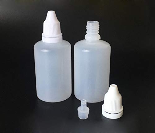 10Pcs 100ml Empty Refillable Portable Plastic Squeezable Dropper Bottle Cosmetic Makeup Packaging Essential Oil Container with Screw Lid and Plug (100 ml)