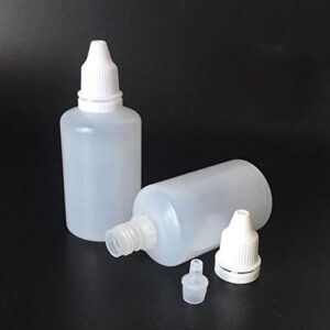 10Pcs 100ml Empty Refillable Portable Plastic Squeezable Dropper Bottle Cosmetic Makeup Packaging Essential Oil Container with Screw Lid and Plug (100 ml)