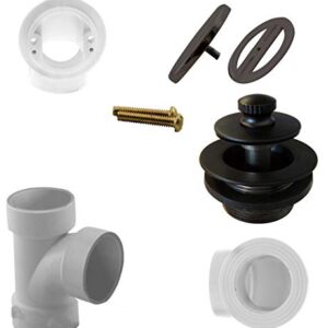 Westbrass Illusionary Overflow, Sch. 40 PVC Plumbers Pack with Lift and Turn Bath Drain, Oil Rubbed Bronze, D594PHRK-12