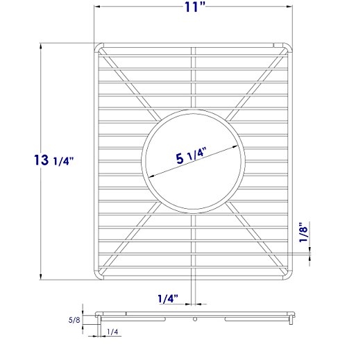 ALFI brand ABGR3618S Stainless Steel Kitchen Sink Grid for Small Side of AB3618DB. AB3618ARCH