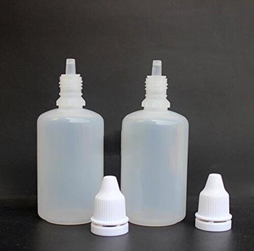 10Pcs 100ml Empty Refillable Portable Plastic Squeezable Dropper Bottle Cosmetic Makeup Packaging Essential Oil Container with Screw Lid and Plug (100 ml)