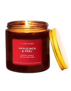 claire burke apple jack and peel fall scented candle, 13 oz