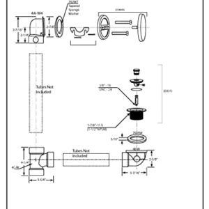 Westbrass Illusionary Overflow, Sch. 40 PVC Plumbers Pack with Lift and Turn Bath Drain, Oil Rubbed Bronze, D594PHRK-12