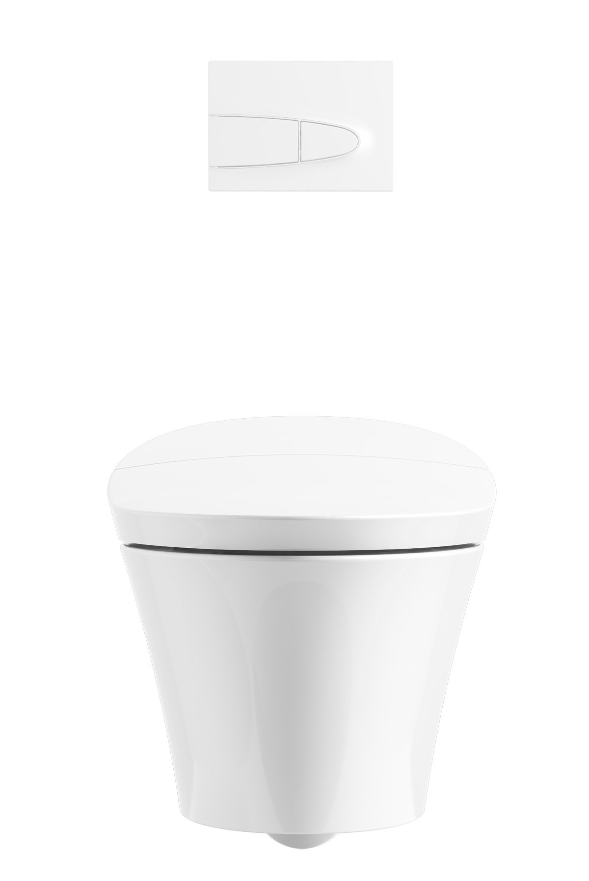 KOHLER 5402-0 Veil Smart Toilet with Auto Open & Close, One-Piece Wall-Hung Elongated Intelligent Bidet Toilet with Heated Seat and Dual-Flush, White