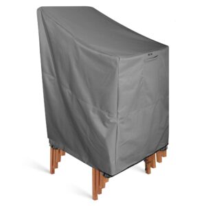 khomo gear outdoor stackable stack chair cover, grey