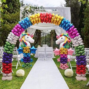 BalsaCircle 19 feet White Balloon Arch Stand Kit - Wedding Event Birthday Graduation Party Decorations Supplies