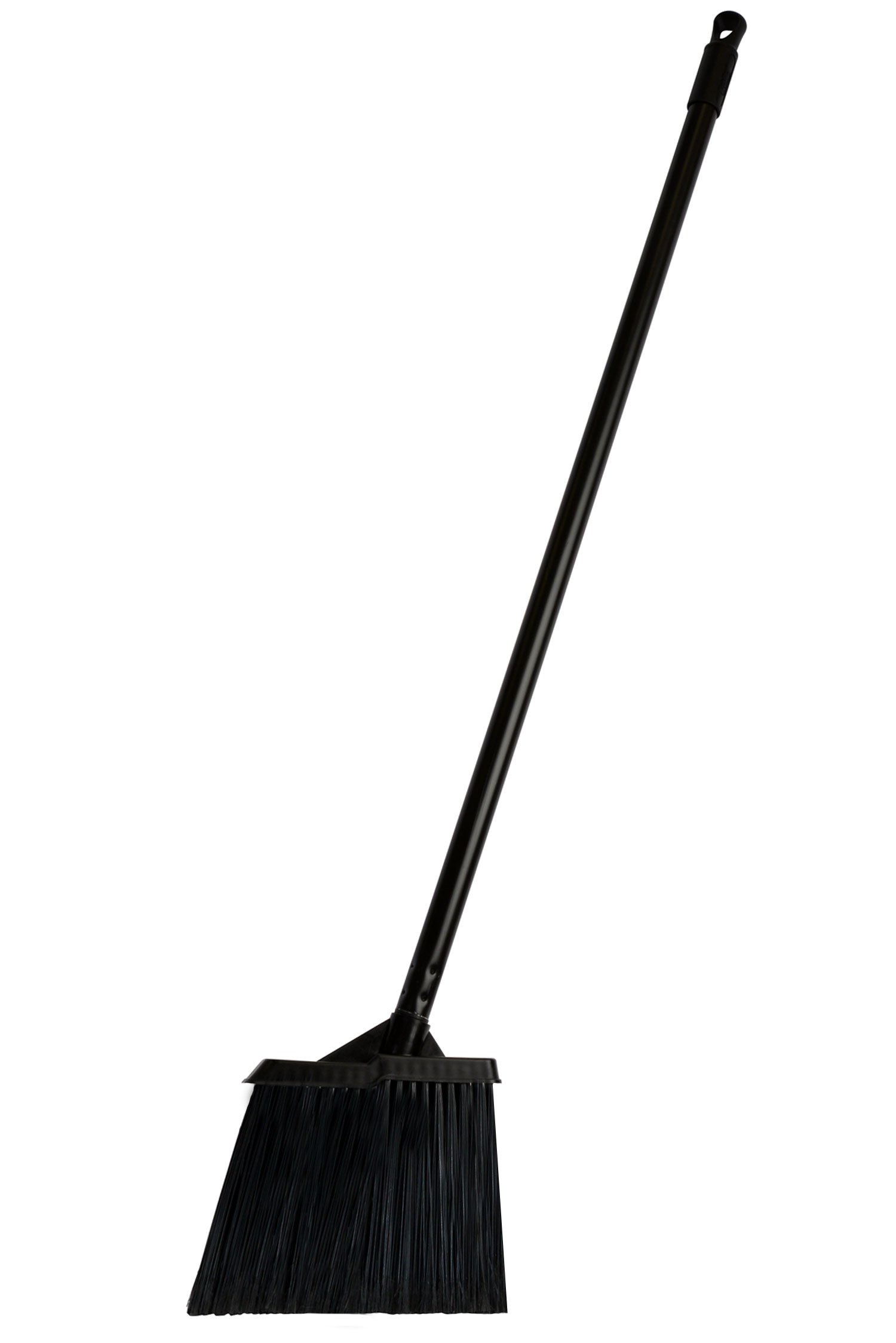 Janico 4051 Bristles Lobby Angle Broom, Flagged Bristles, Metal Handle,Black