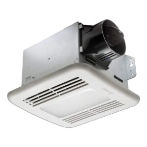 breez delta breezgreenbuilder gbr100led-dÉcor 100 cfm exhaust bath fan and stylish frosted glass dimmable 13w led light