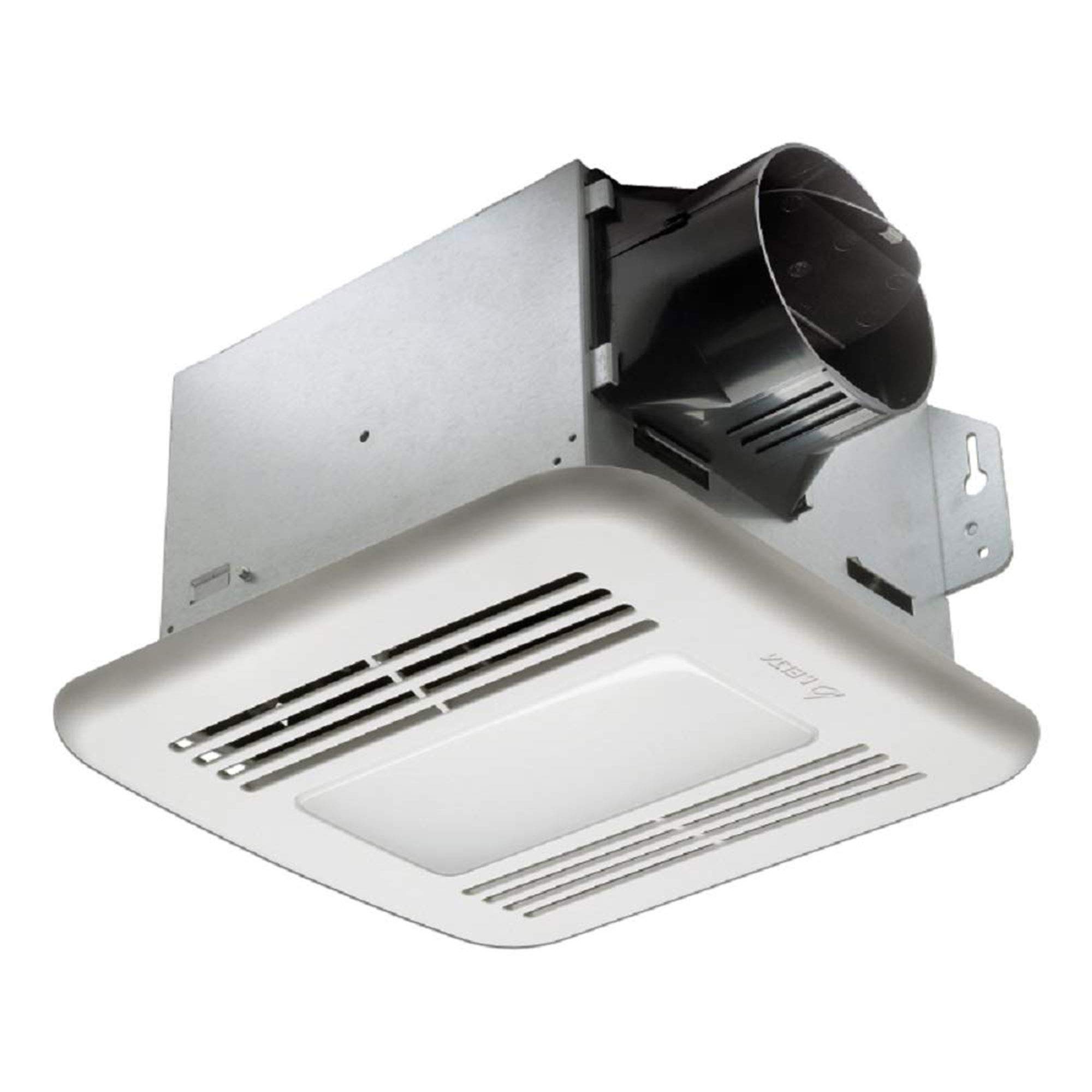 breez Delta BreezGreenBuilder GBR100LED-DÉCOR 100 CFM Exhaust Bath Fan and Stylish Frosted Glass Dimmable 13W LED Light