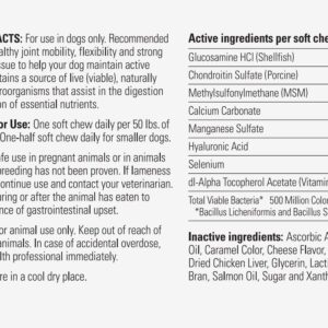 Duraflex Joint Health Soft Chews, 60 Chews, Glucosamine and Vitamin E Supplements for Dogs