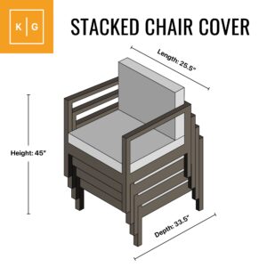 KHOMO GEAR Outdoor Stackable Stack Chair Cover, Grey