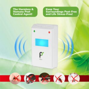 CraveGreens - Pest Soldier - Electronic Plug Ultrasonic Pest Control Repeller for Insects - White, Set of 4