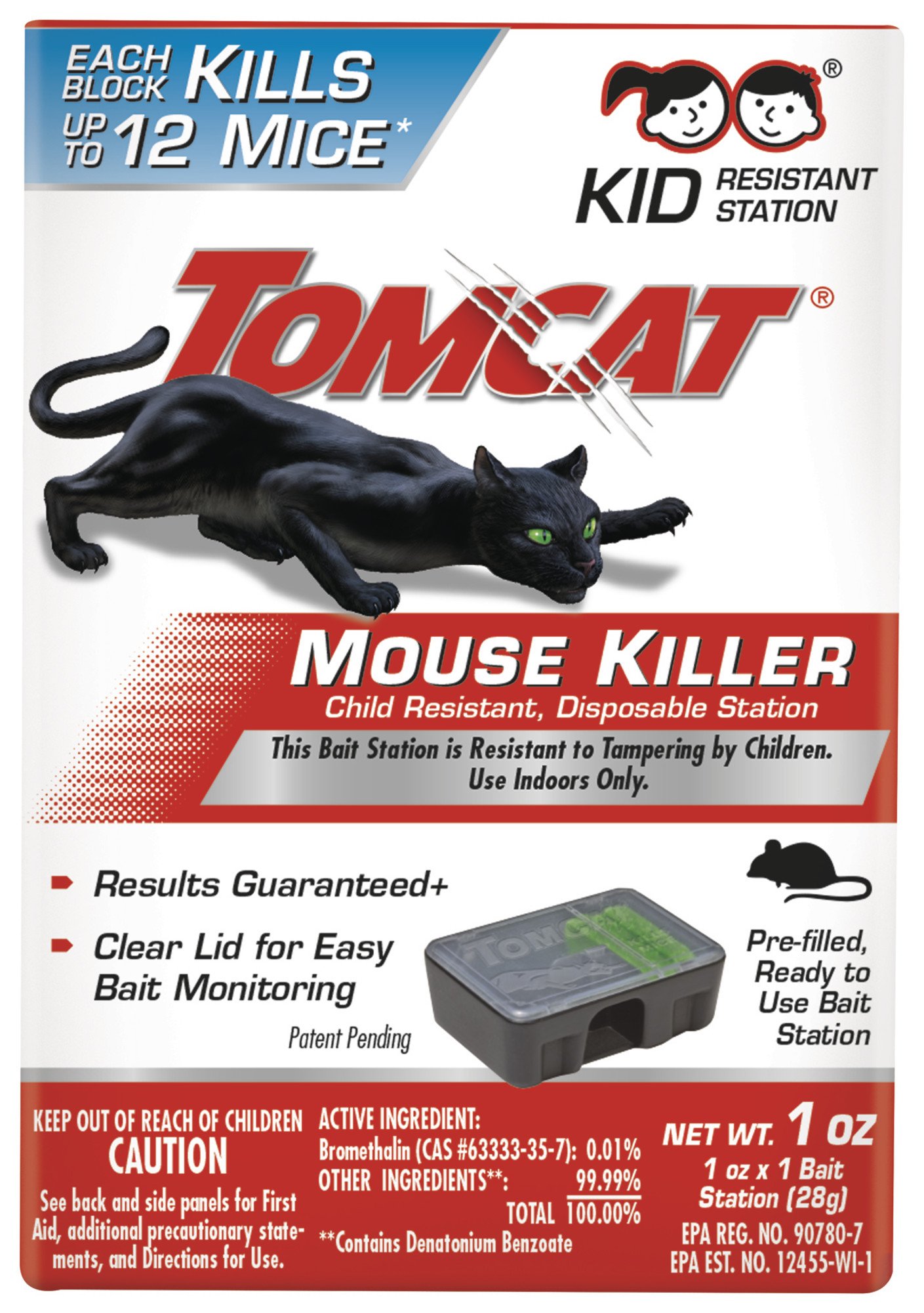 Tomcat 371410 Mouse Killer Disposable Station for Indoor Use - Child Resistant