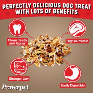 Powerpet Treats Bully Stick Bites - Delicious Dog Treats - All Natural, Long-Lasting Chews, High Protein, Grain-Free, Rawhide-Free - Odorless - Promotes Dental Health, Ideal for All Chewers - 1lb Pack