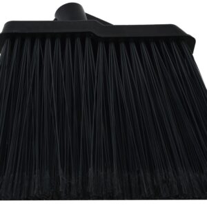 Janico 4051 Bristles Lobby Angle Broom, Flagged Bristles, Metal Handle,Black