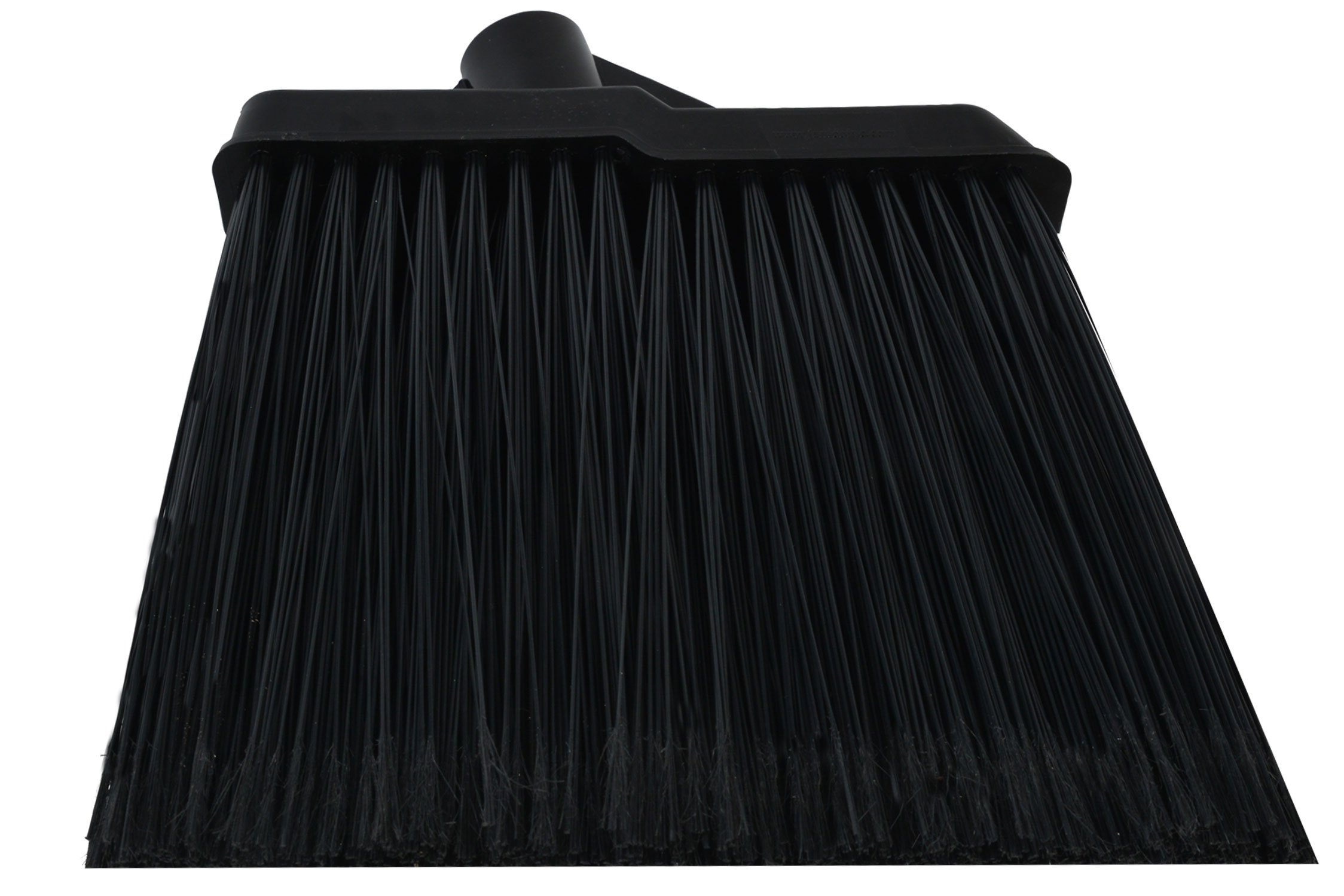 Janico 4051 Bristles Lobby Angle Broom, Flagged Bristles, Metal Handle,Black