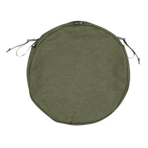 classic accessories montlake water-resistant 15 x 2 inch round outdoor chair seat cushion slip cover, patio furniture cushion cover, heather fern green, patio furniture cushion covers