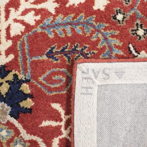 SAFAVIEH Antiquity Collection Accent Rug - 4' x 6', Red & Multi, Handmade Traditional Oriental Wool, Ideal for High Traffic Areas in Entryway, Living Room, Bedroom (AT64A)