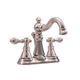 Derengge F-0048-BN Two-Handle Bathroom Faucet with Pop up Drain Assembly,cUPC NSF AB1953 Brushed Nickel