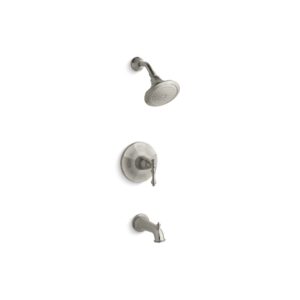 kohler ts13492-4-bn k-ts13492-4-bn kelston rite-temp bath and shower valve trim with lever handle, spout and 2.5 gpm showerheadvibrant, 3.18 x 6.50 x 6.00, vibrant brushed nickel