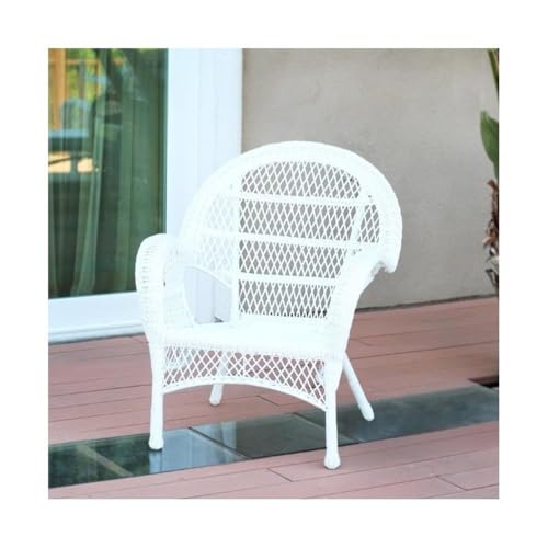 Jeco Carell Furniture Modern/Contemporary Wicker Chair in White