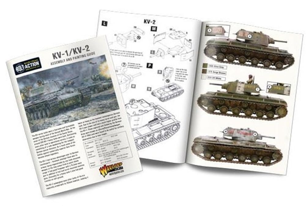 Warlord Bolt Action Soviet KV1/2 Heavy Tank 1:56 WWII Military Wargaming Plastic Model Kit, Small