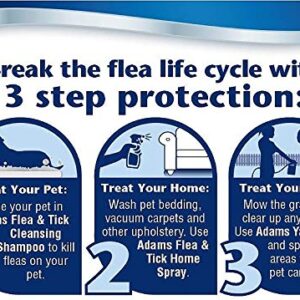 Adams Flea & Tick Indoor Fogger | 2 x 3 oz Cans | Kills Fleas, Flea Eggs, Ants, Flies, Cockroaches, Mosquitoes, Spiders, Silverfish| Each Fogger Treats Up to 375 Square Feet | 6 oz Total