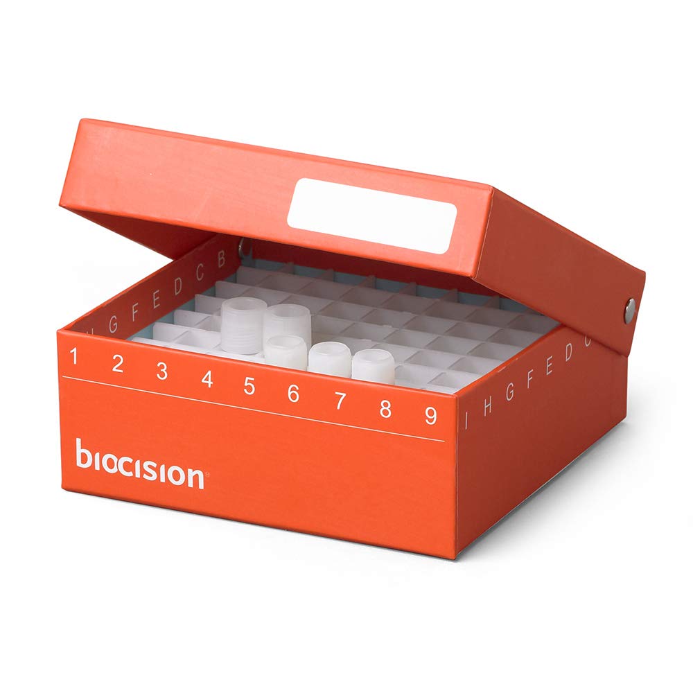 BioCision BCS-206MC TruCool Hinged CryoBox, 81-Place, Multi-Color (Pack of 5)