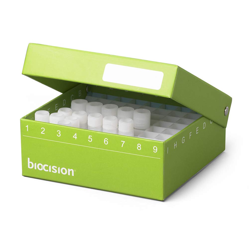 BioCision BCS-206MC TruCool Hinged CryoBox, 81-Place, Multi-Color (Pack of 5)