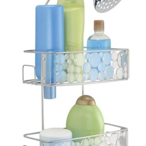 InterDesign Shower Caddy 21.8 in. H x 10.3 in. W x 5.5 in. L Stainless Steel Clear Metal