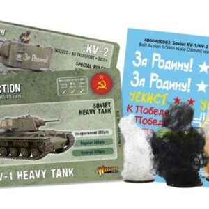 Warlord Bolt Action Soviet KV1/2 Heavy Tank 1:56 WWII Military Wargaming Plastic Model Kit, Small