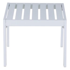 Elle Decor Paloma Outdoor Patio Furniture Collection in Weather-Resistant Metal Frame Patio, Side Table, White