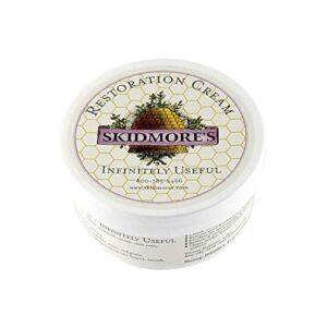 skidmore's restoration cream | leather repair cream for furniture, leather conditioner, softener | leather restoration cream will restore antique wood | non-toxic formula, made in usa | 6 oz