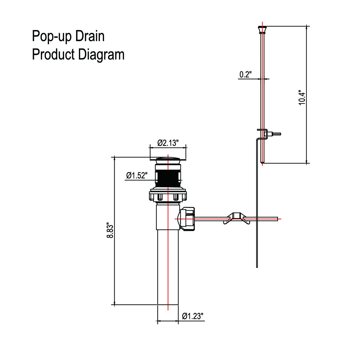 Derengge F-0048-BN Two-Handle Bathroom Faucet with Pop up Drain Assembly,cUPC NSF AB1953 Brushed Nickel