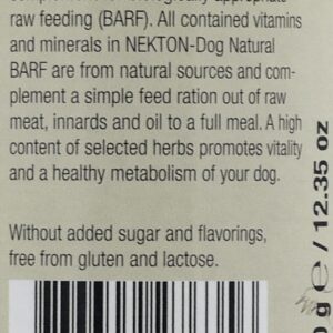 Nekton-Dog Natural Barf Raw Food Supplement 350gm (12.35oz)