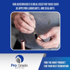 Pro Grade - Acid Brushes - 144 Count 3/8" Boar Hair Acid Flux Brushes