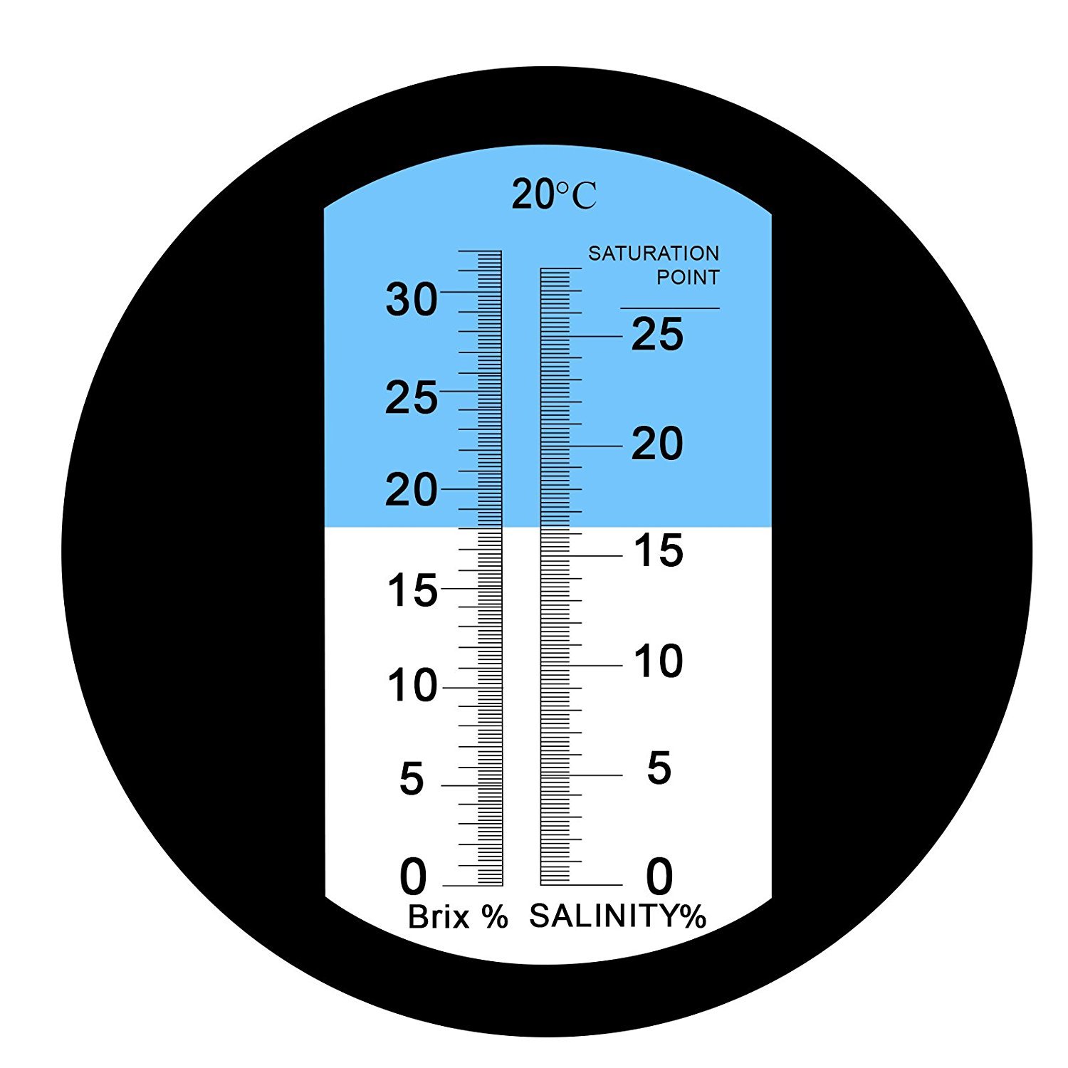 2-in-1 Brix Salinity Refractometer, Professional Brix Refractometer with ATC, and Dual Scale 0-32% Brix & 0-28% Salinity with ATC Sodium Chloride in Food Salt Seawater Brine Beer fruits Cutting Liquid