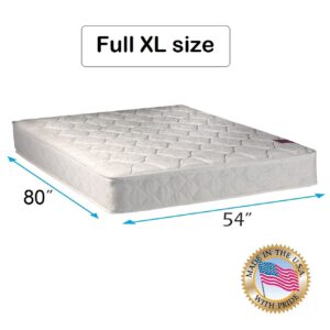 Dream Solutions USA Legacy Gentle Firm Full XL Size (54"x80"x8") Mattress Only - Fully Assembled, Good for Your Back, Longlasting, Orthopedic, One Sided - None Flip